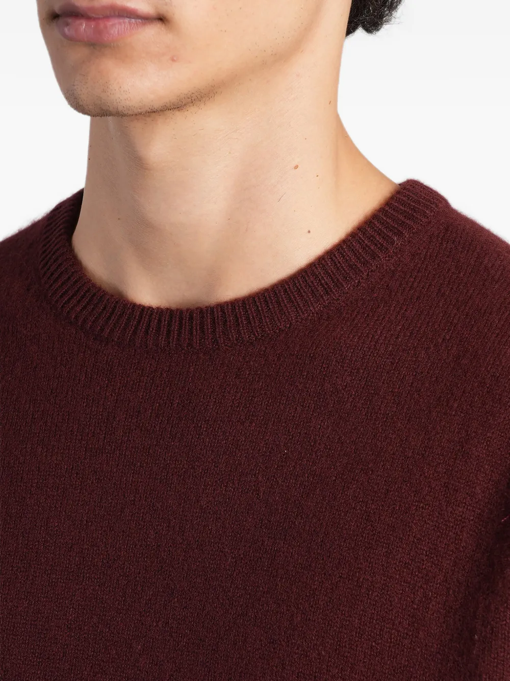 ASPESI Trui met geribbelde afwerking Rood