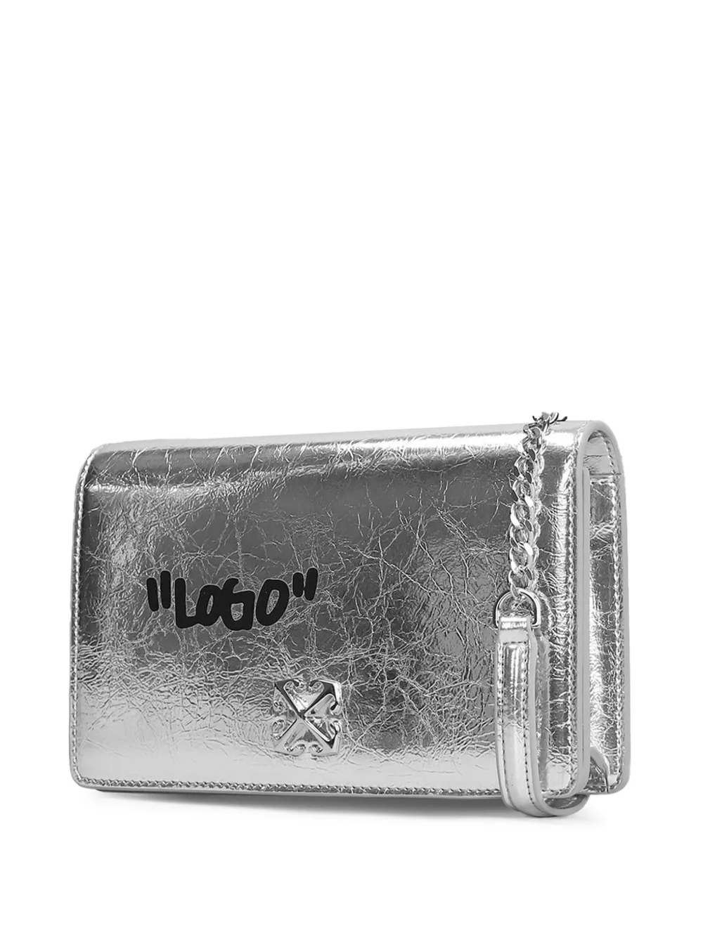 Off-White Arrows logo shoulder bag Zilver