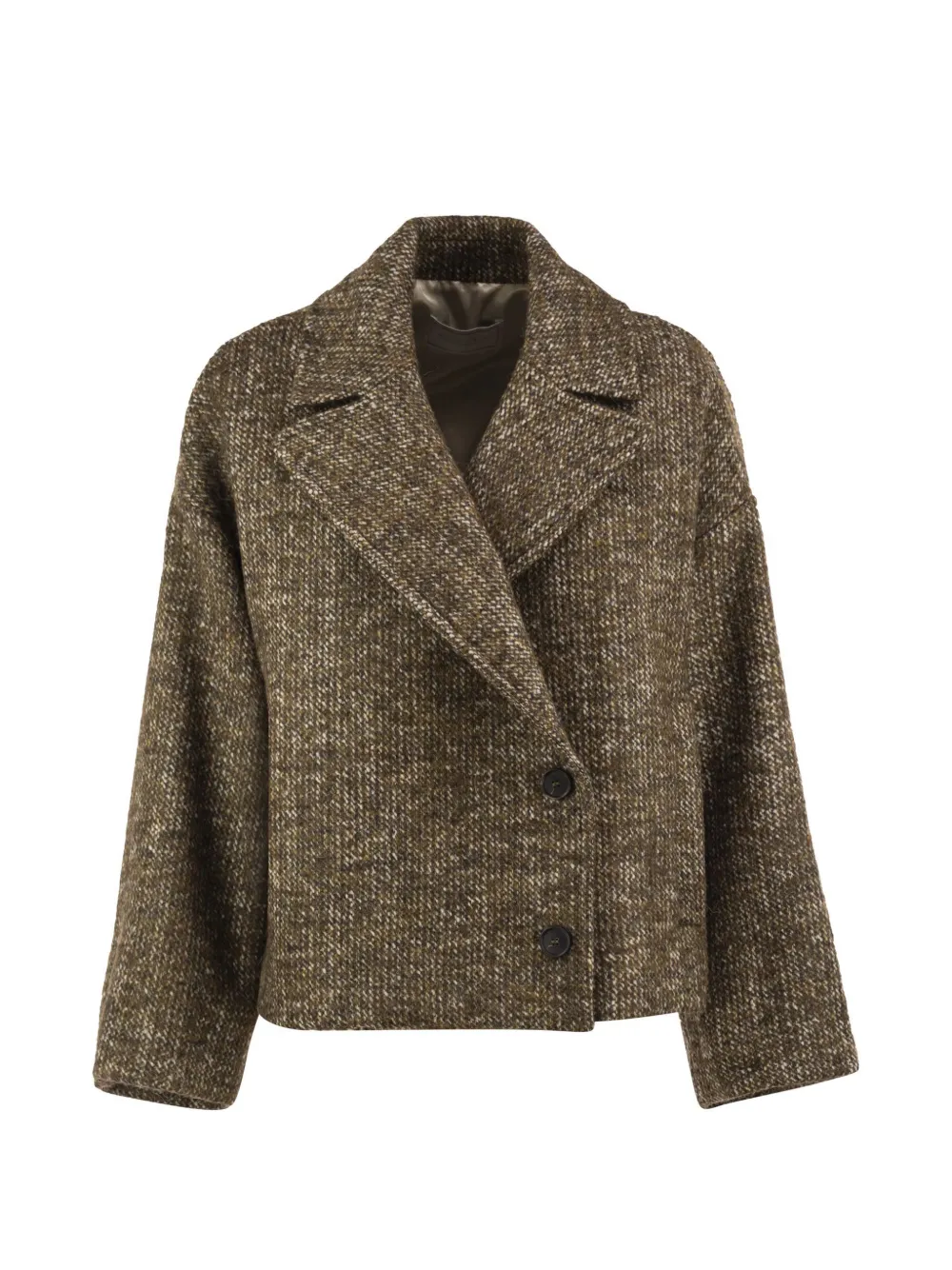 Antonelli cropped tweed jacket - Braun