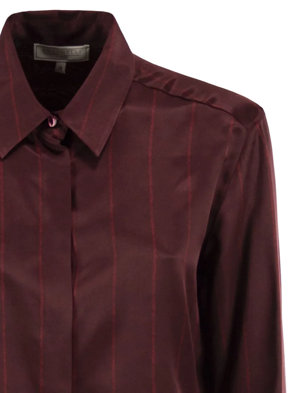 Antonelli vertical-stripe shirt Rood