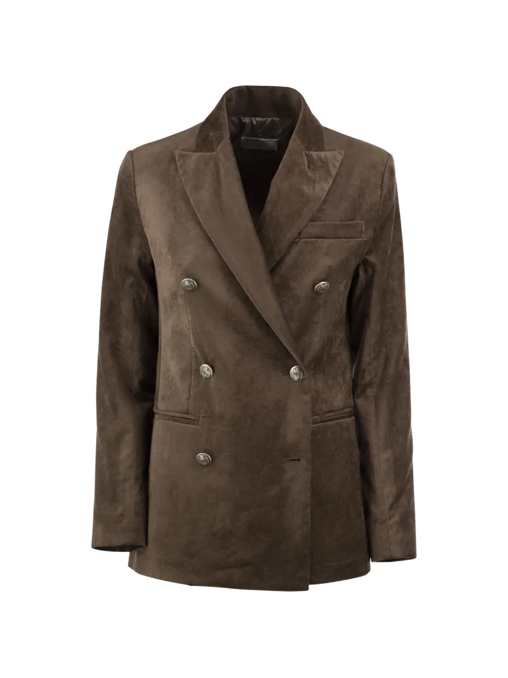 Antonelli double-breasted velvet blazer Bruin