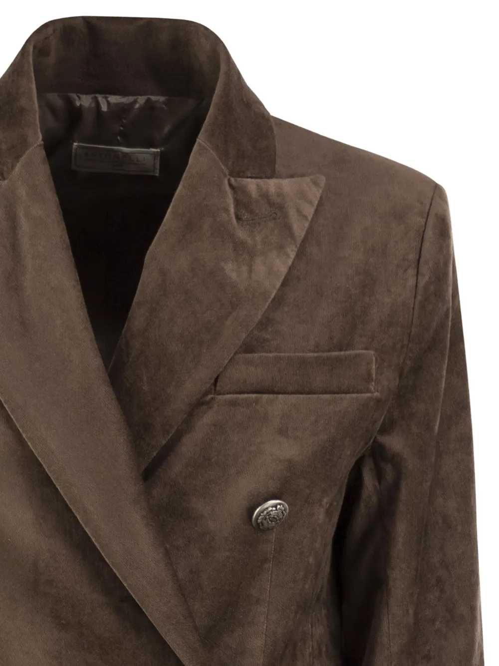 Antonelli double-breasted velvet blazer Bruin