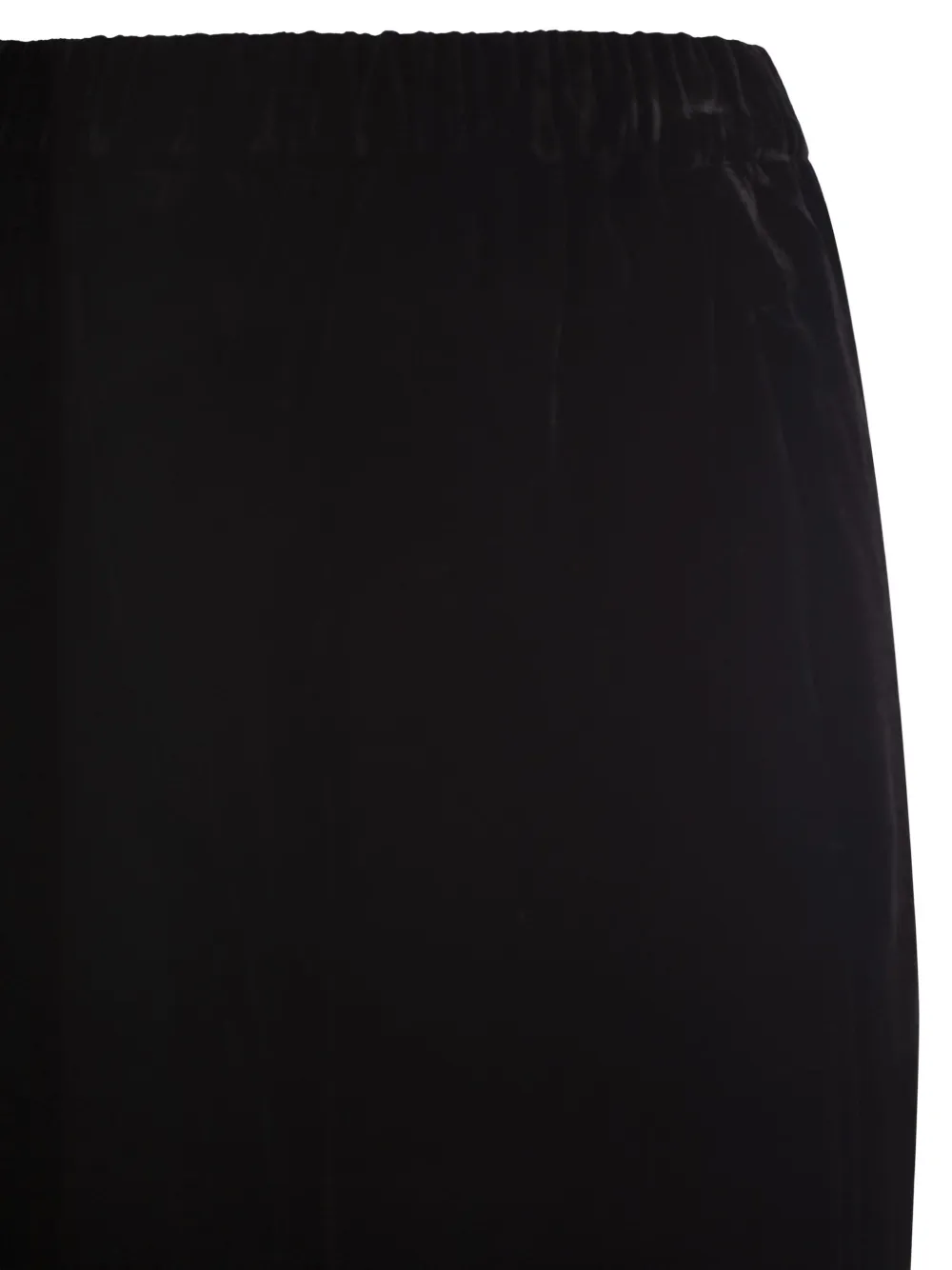 Weekend Max Mara velvet palazzo trousers black Zwart