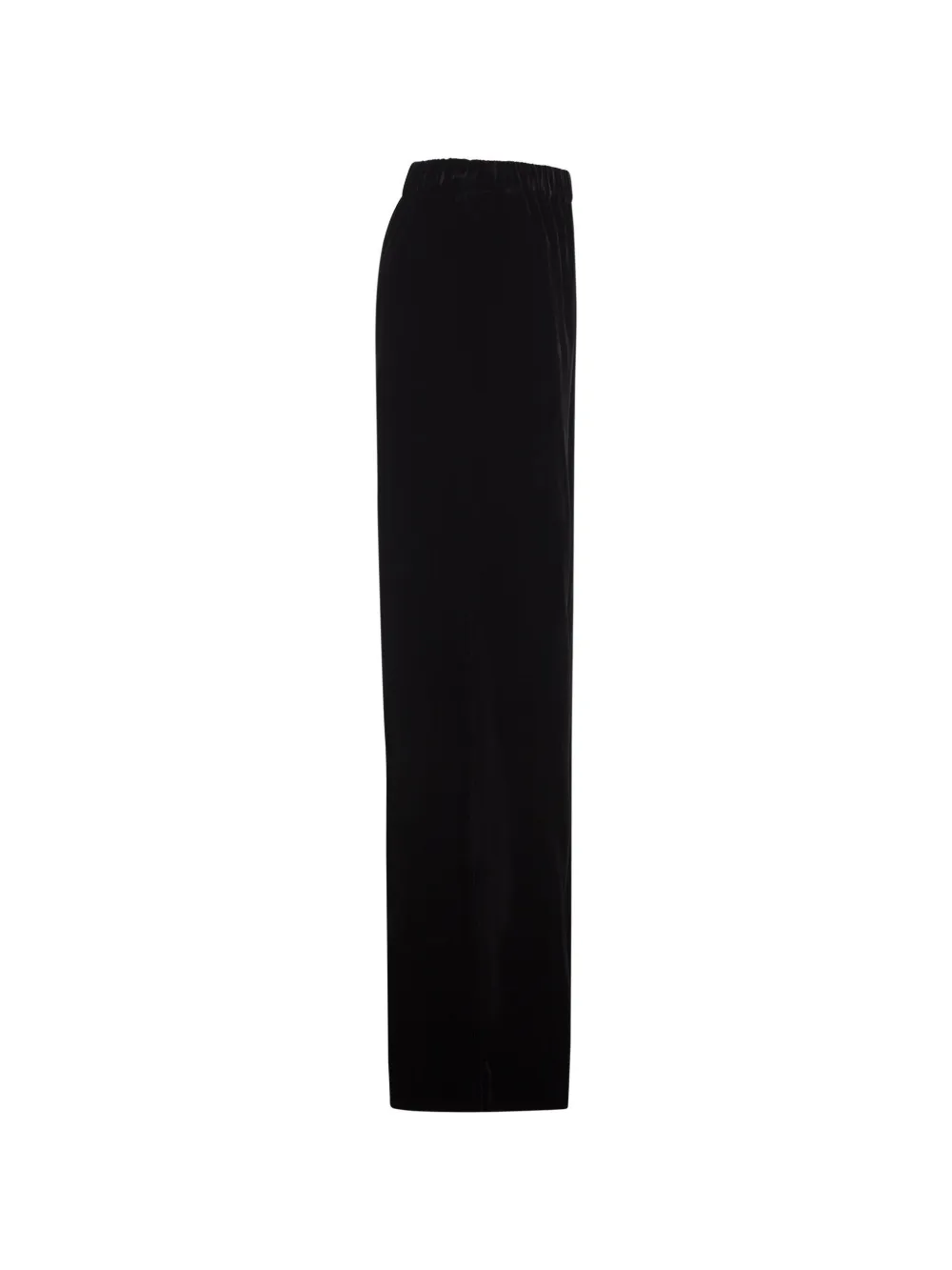 Weekend Max Mara velvet palazzo trousers black Zwart
