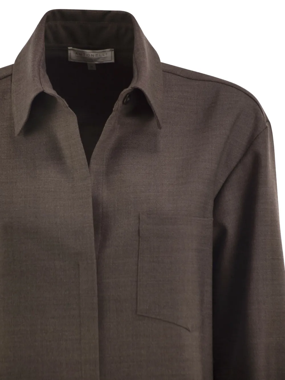 Antonelli patch-pocket shirt Bruin