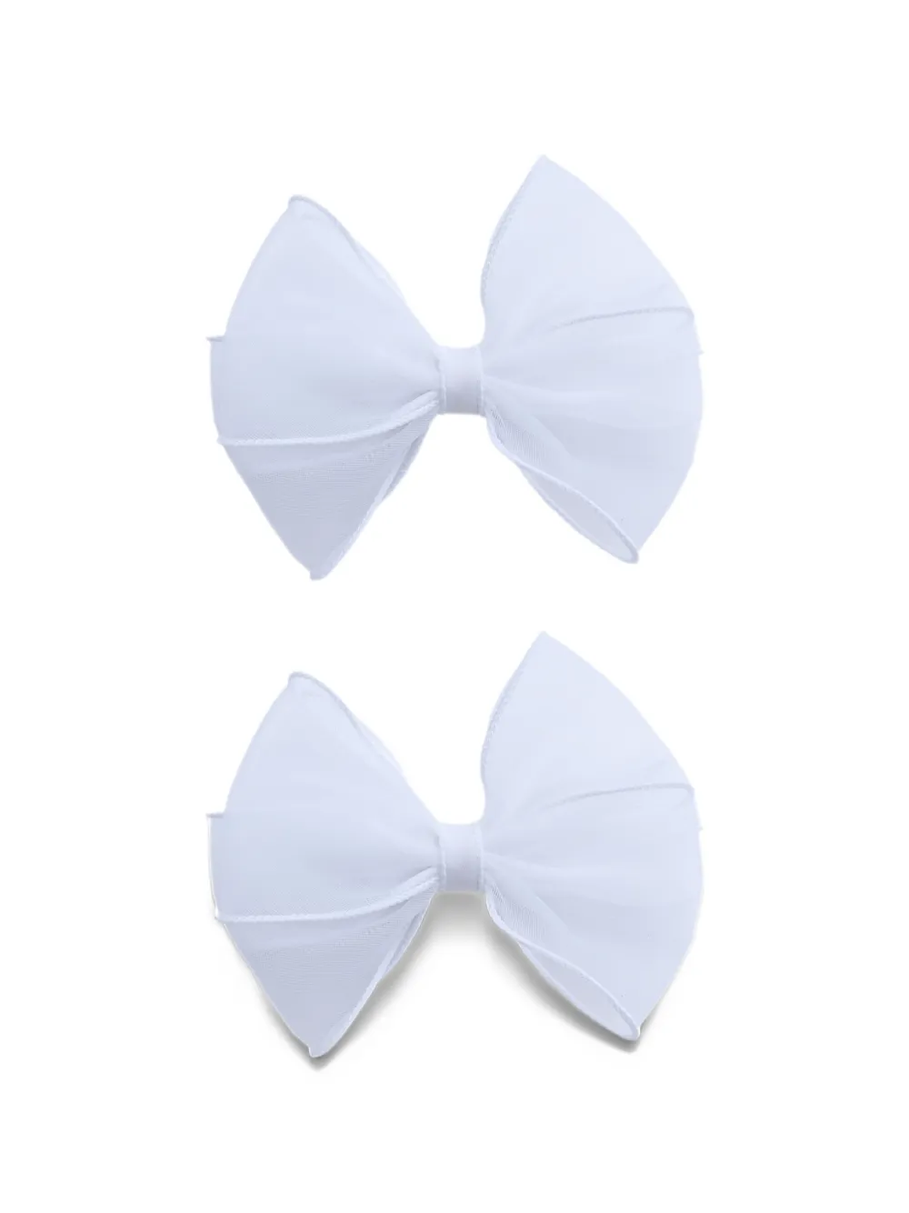 Tulleen bow hair clips (set of two) - White