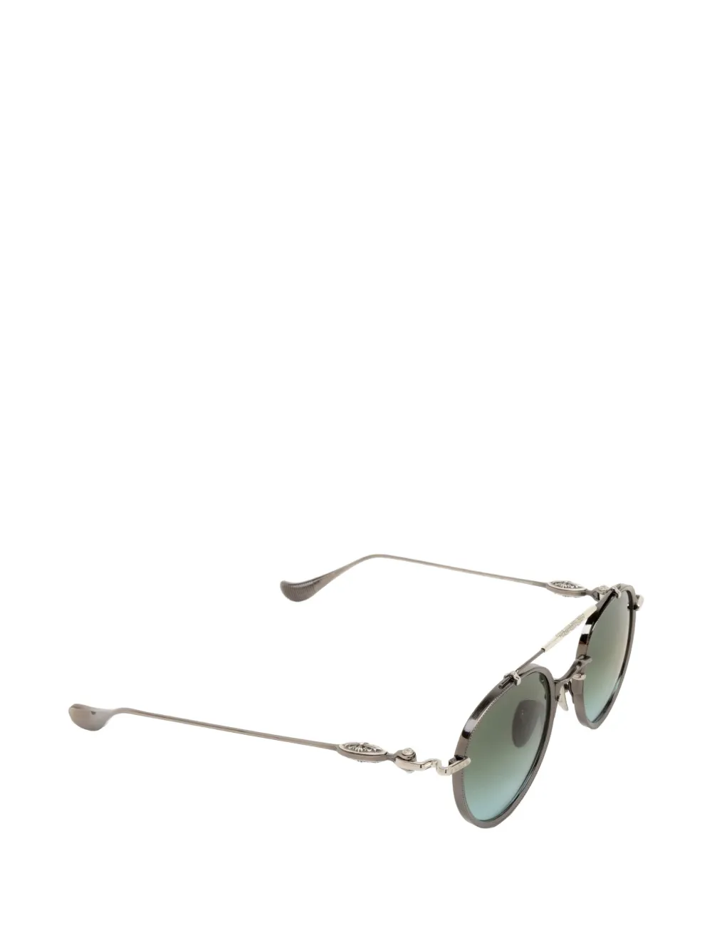 Chrome Hearts Flockit round-frame sunglasses - Silber