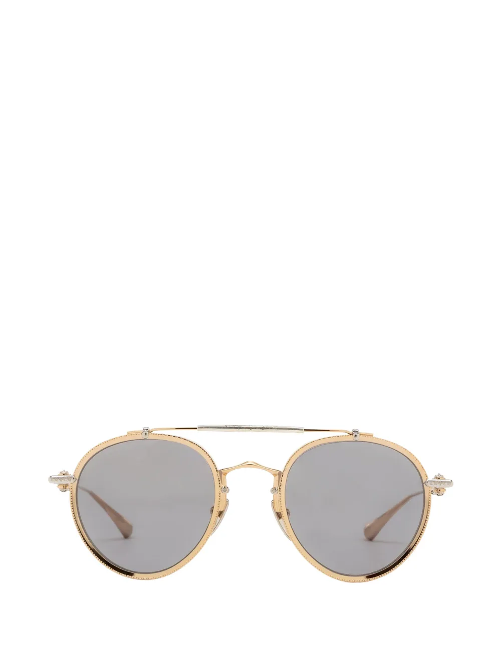 Chrome Hearts Flockit round-frame sunglasses - Oro