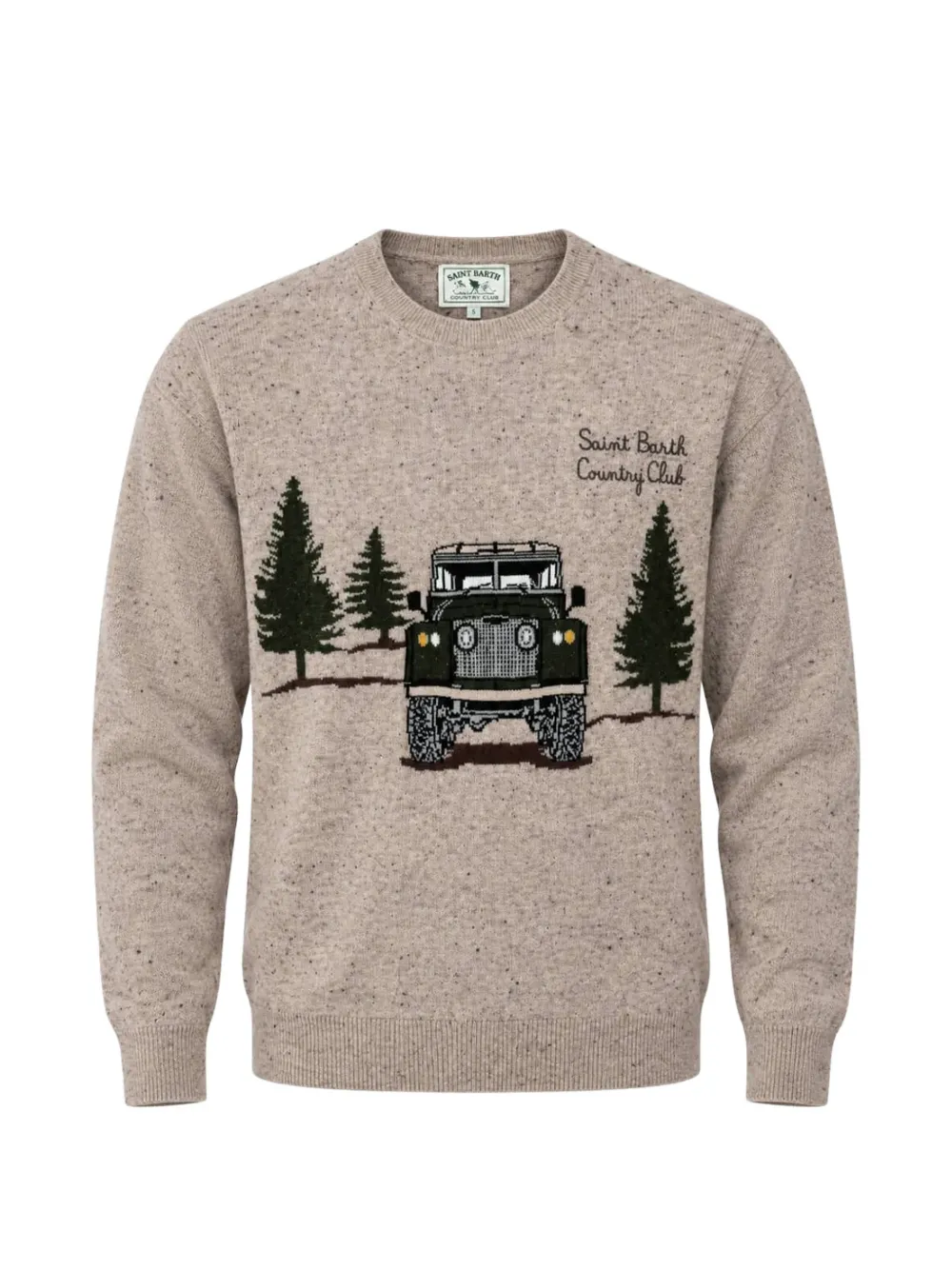 MC2 Saint Barth embroidered flecked sweater Beige