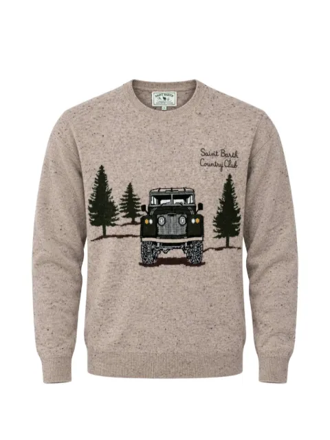 MC2 Saint Barth embroidered flecked sweater