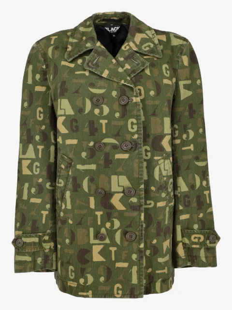Comme Des Garçons Pre-Owned alphabet-print double-breasted jacket