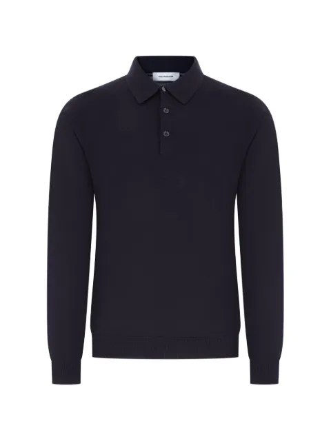 PAOLO RAGAZZINI long-sleeve fine-knit polo shirt