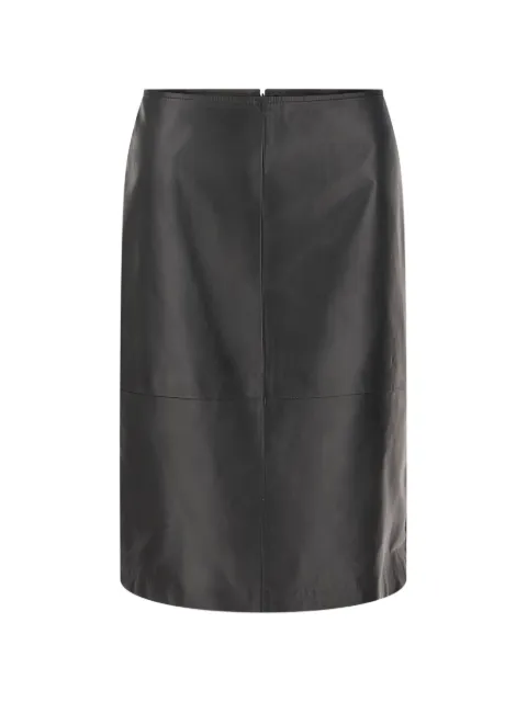 Antonelli panelled lambskin midi skirt