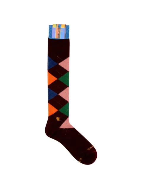 Gallo argyle-pattern socks