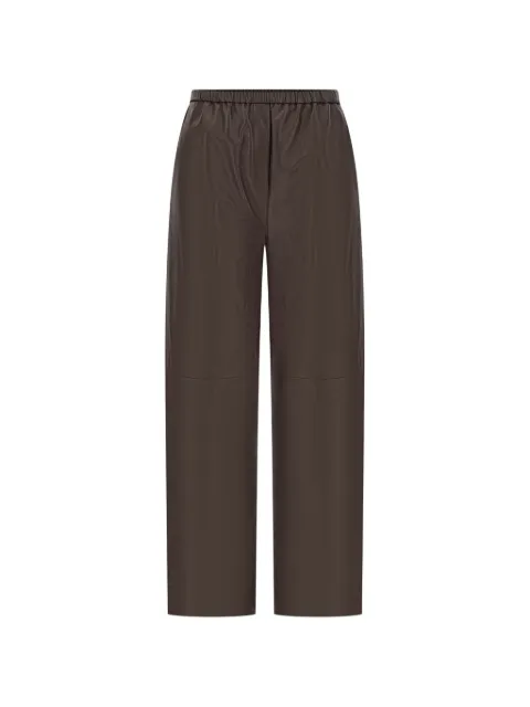 Antonelli elasticated-waist leather trousers