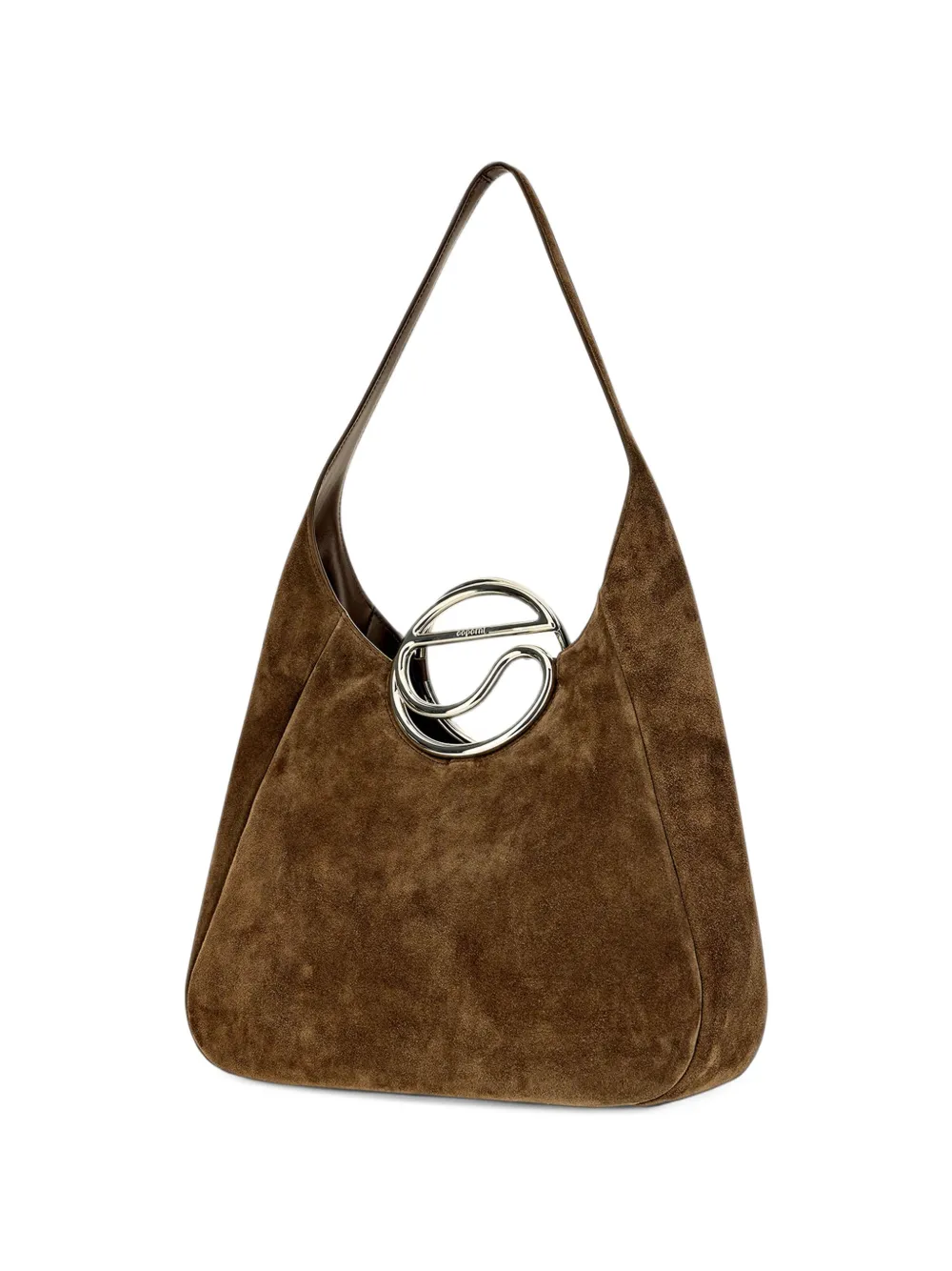 Coperni C suede shoulder bag Bruin