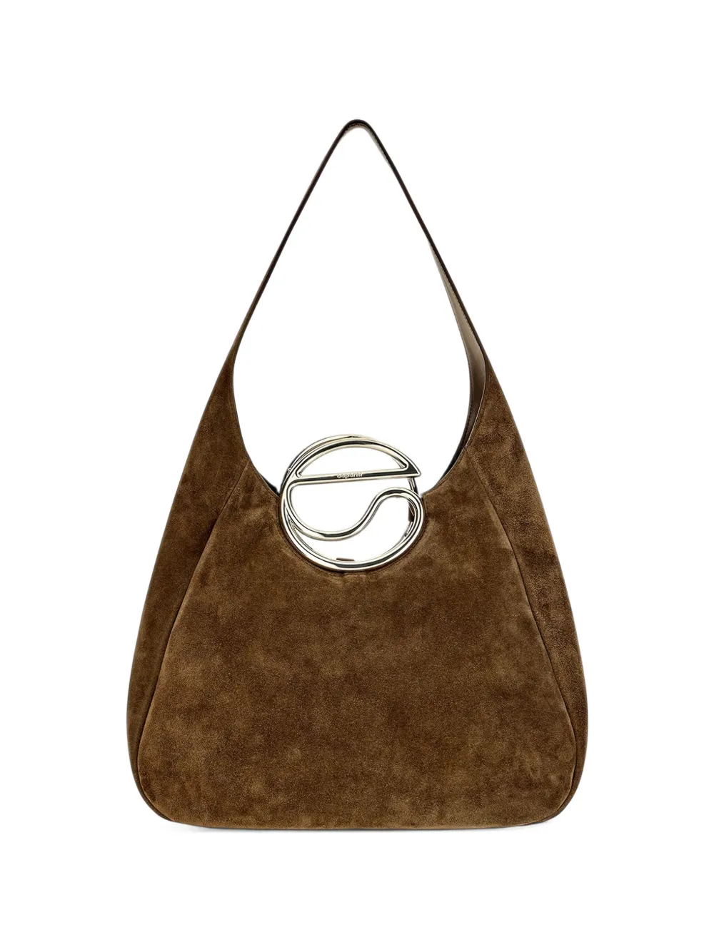 Coperni C suede shoulder bag - Marrone