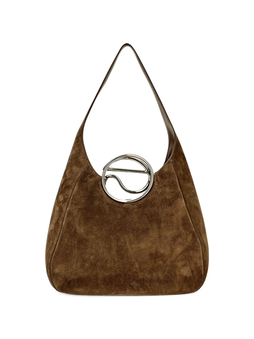 Coperni C suede shoulder bag Bruin