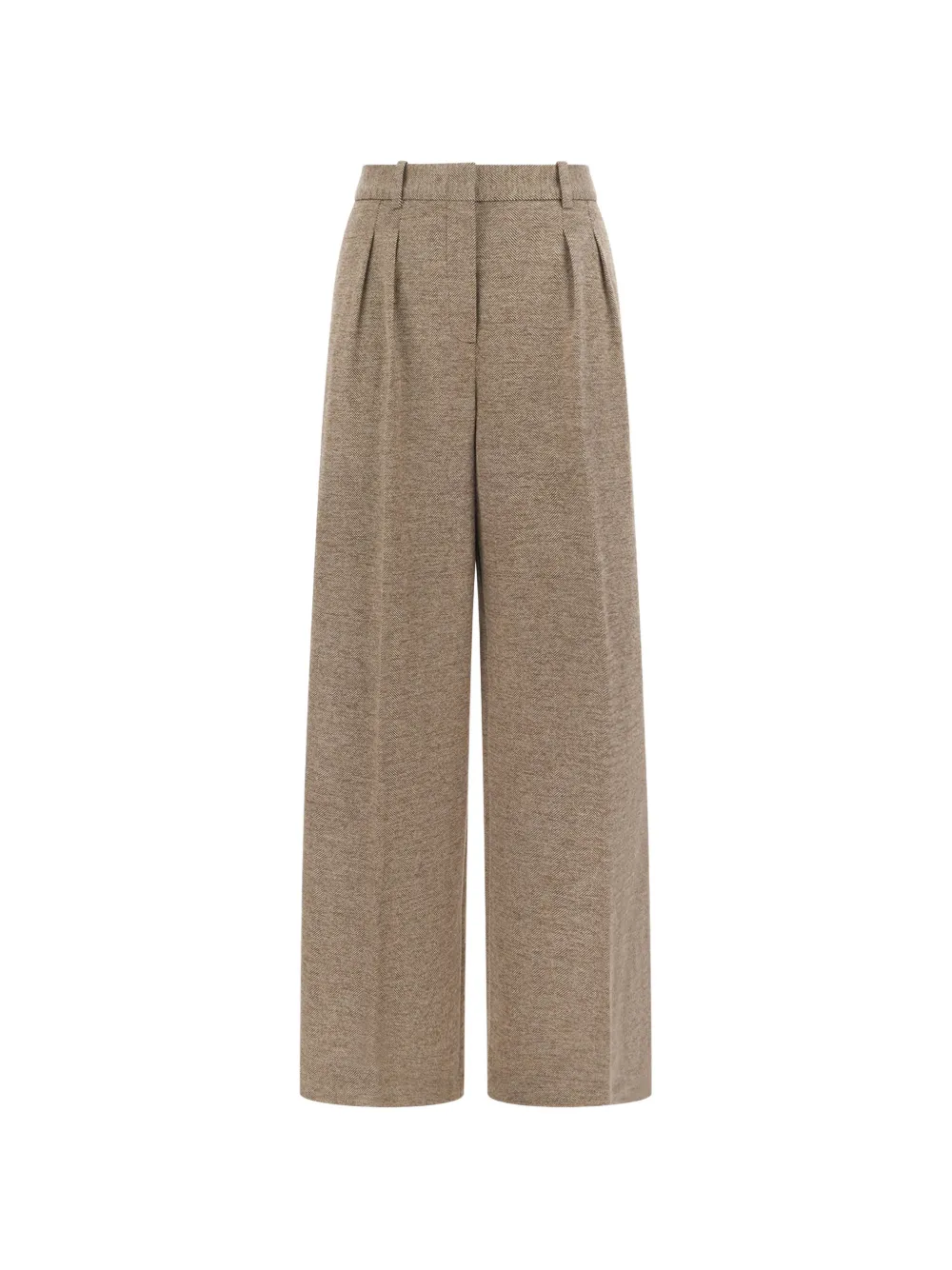 Circolo 1901 Plooibroek met chevron-patroon Bruin