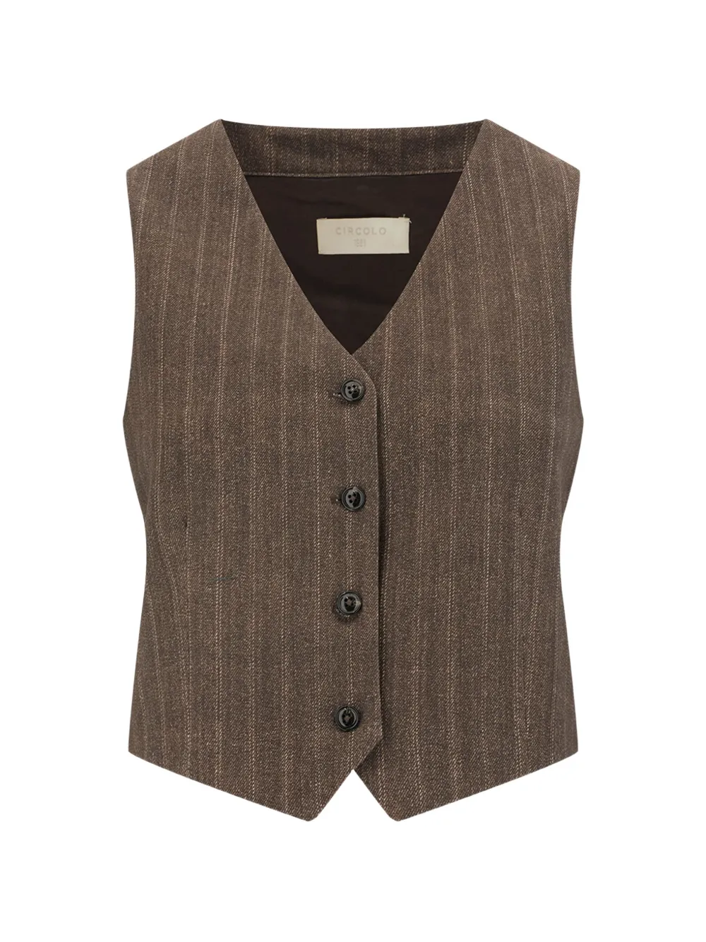Circolo 1901 pinstripe-pattern waistcoat - Braun