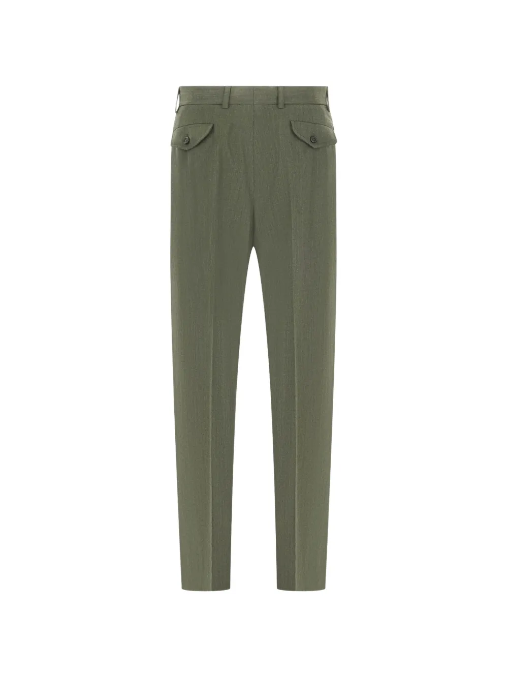 Laneus pleated virgin wool trousers Groen