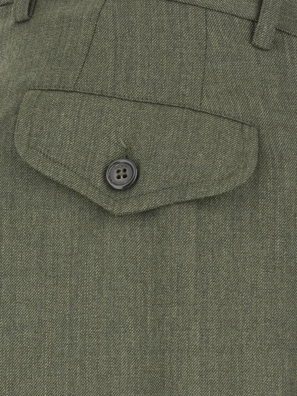 Laneus pleated virgin wool trousers Groen