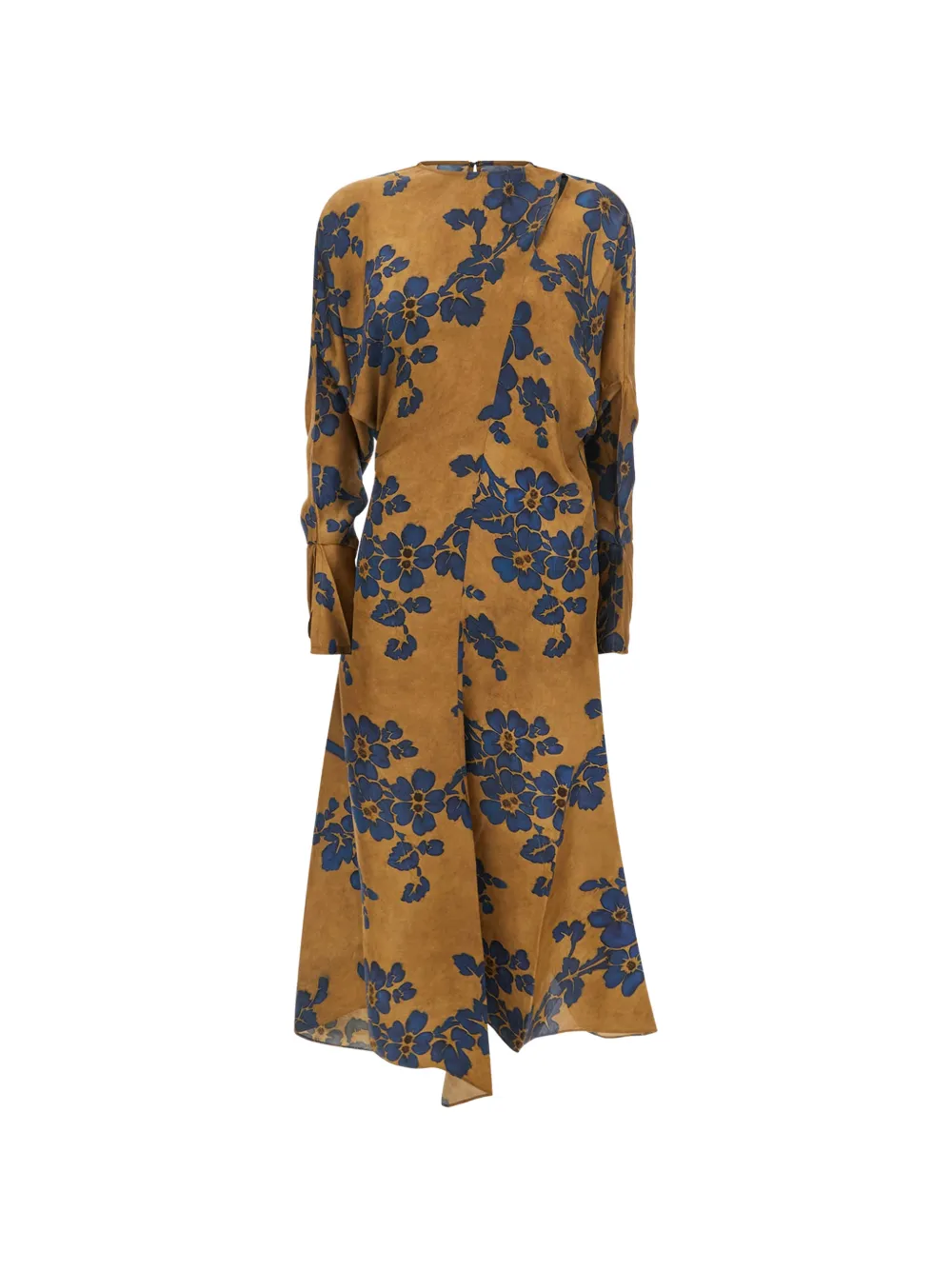 Uma Wang floral-print asymmetric dress Geel