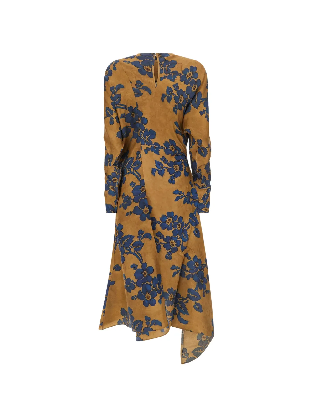 Uma Wang floral-print asymmetric dress Geel