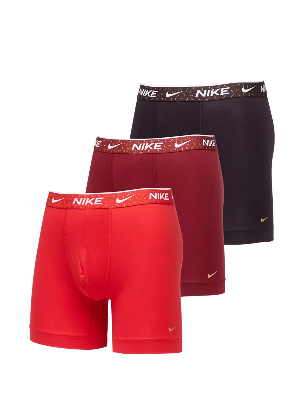 Nike logo-waistband boxer briefs (set of three) - Rosso