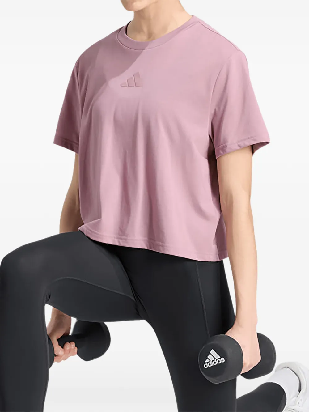 adidas Climacool logo-print T-shirt - Rosa
