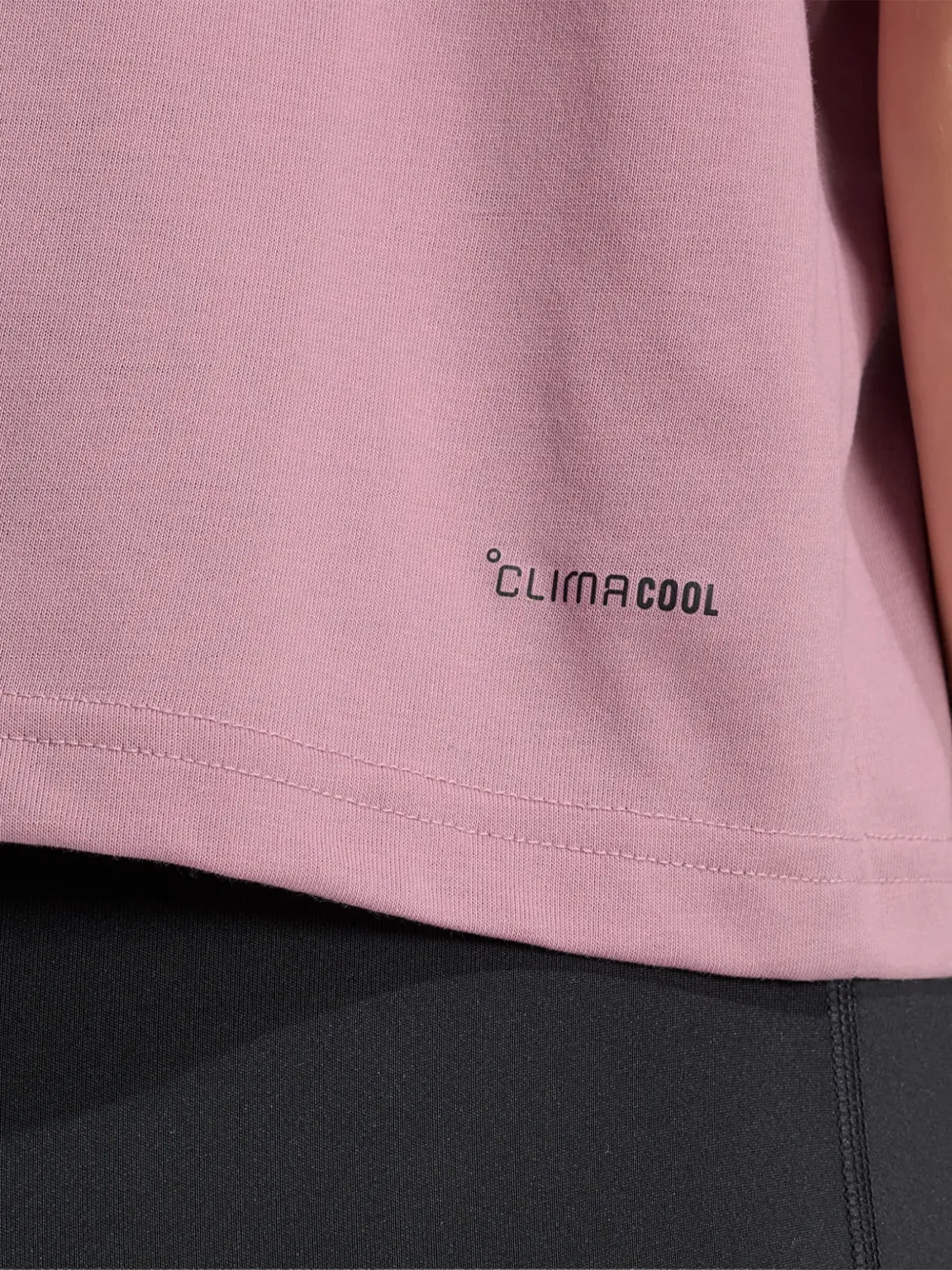 adidas Climacool logo-print T-shirt Roze