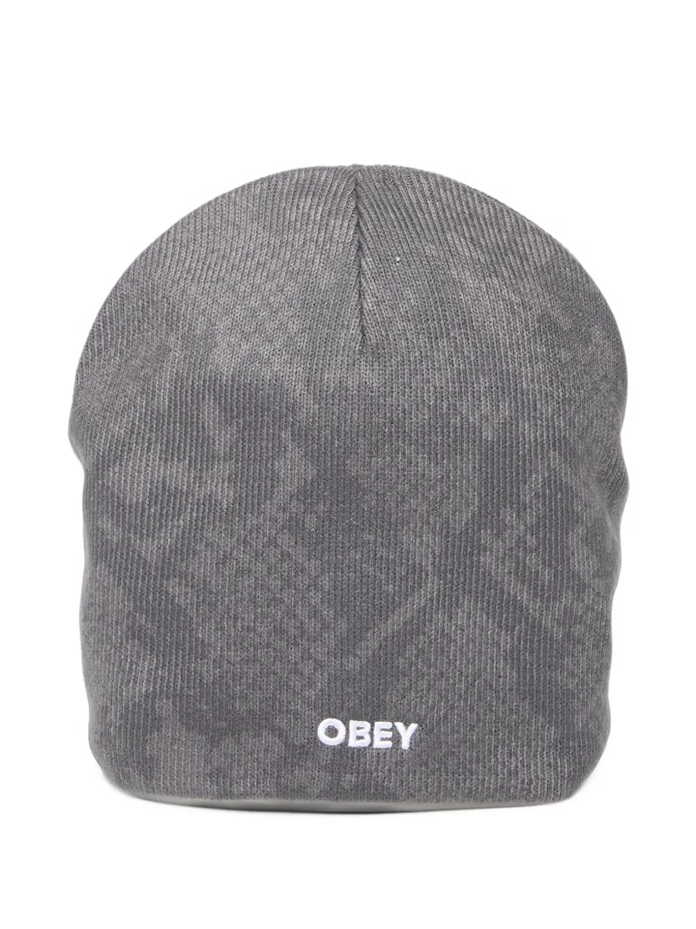 Obey Silo snake-print beanie hat - Grau