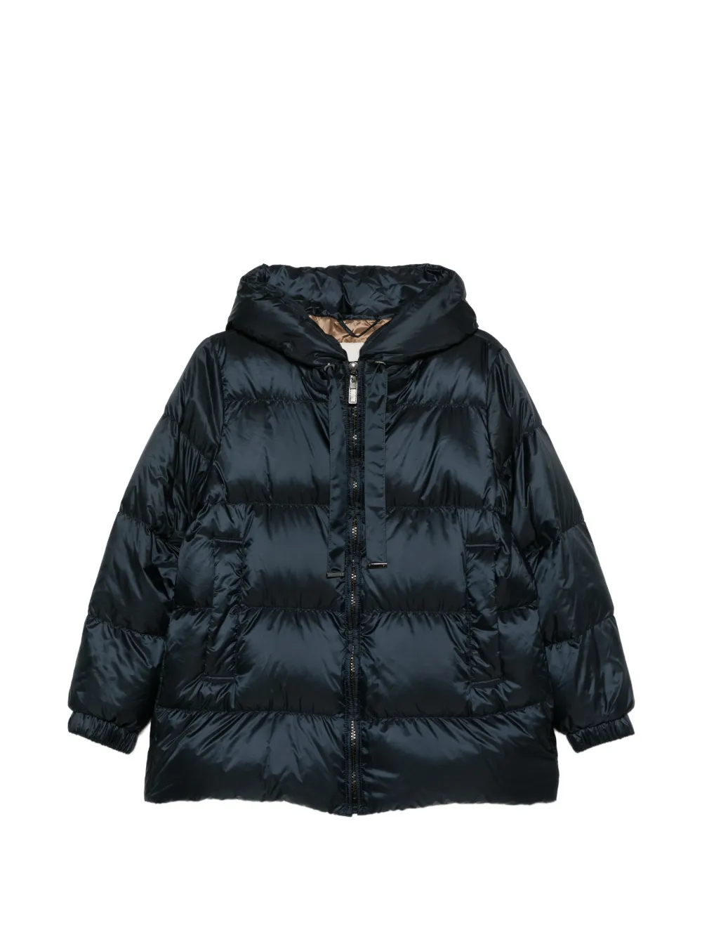 Max Mara roomy puffer jacket in water-repellent plain-weave fabric Blauw
