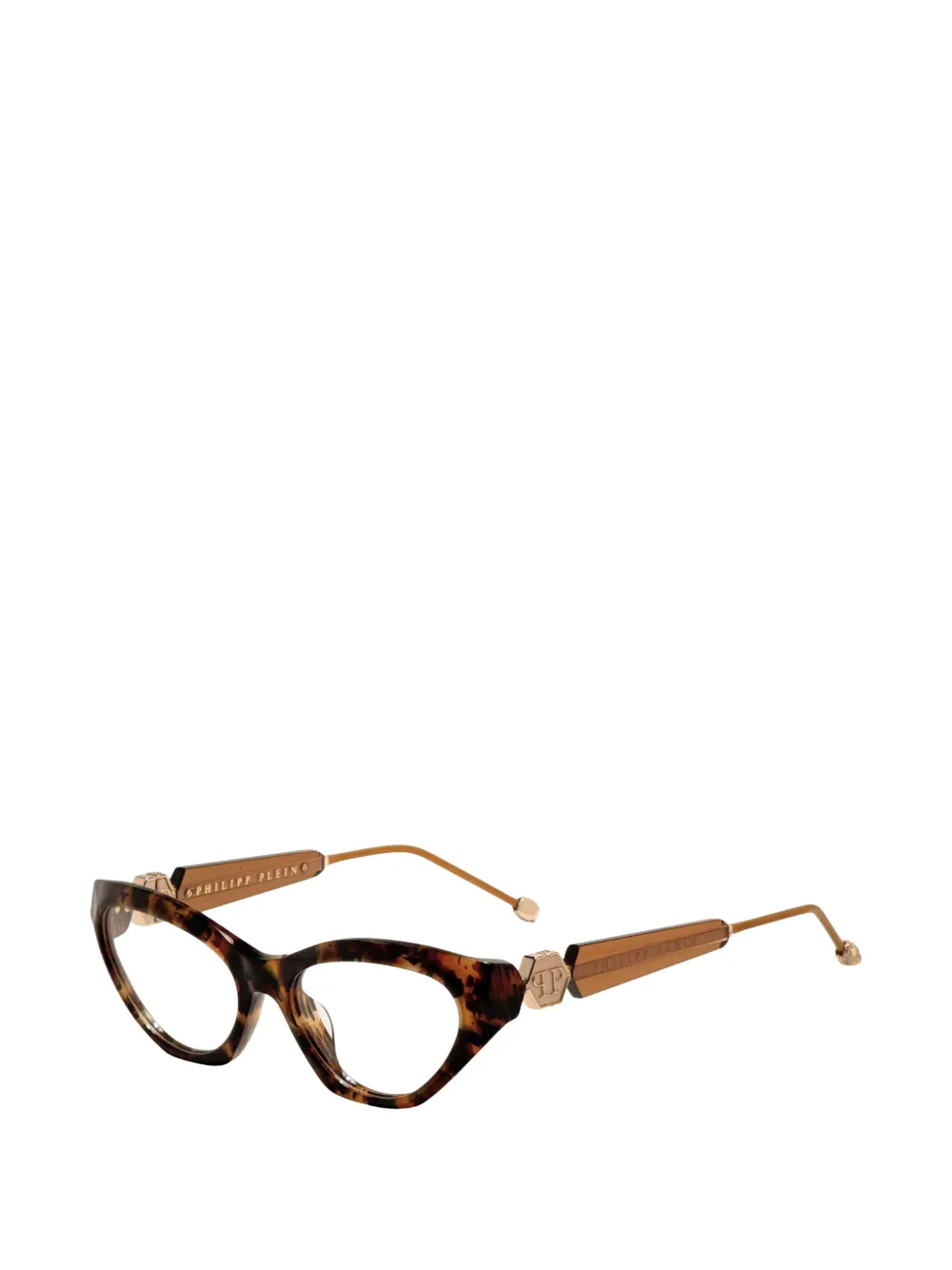 Philipp Plein Eyewear tortoiseshell-effect cat-eye glasses Bruin