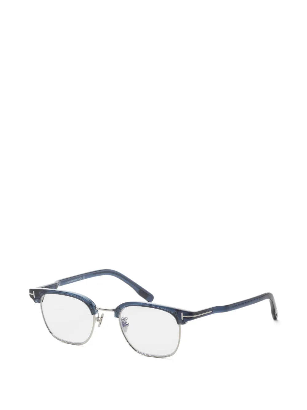 TOM FORD Eyewear browline-frame glasses Blauw