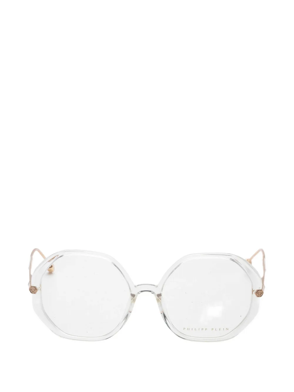 Philipp Plein Eyewear geometric-frame glasses Goud