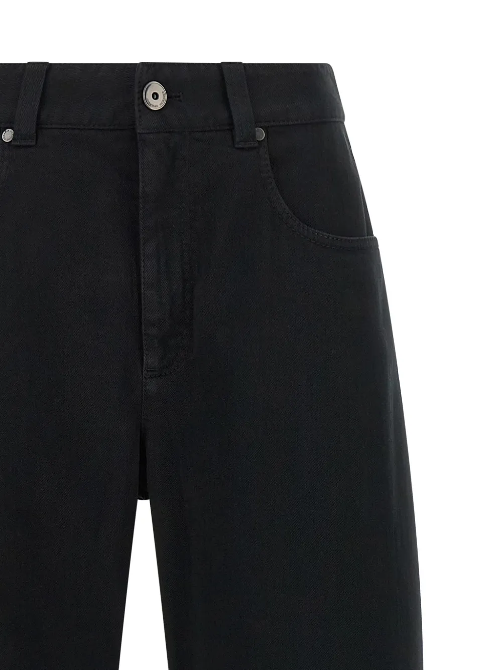 Brunello Cucinelli Monili-embellished wide-leg jeans Zwart
