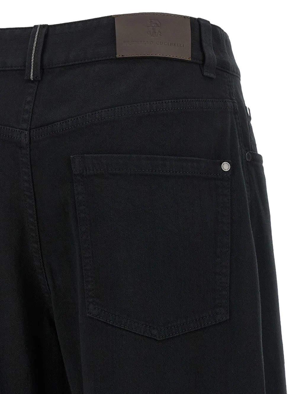 Brunello Cucinelli Monili-embellished wide-leg jeans Zwart
