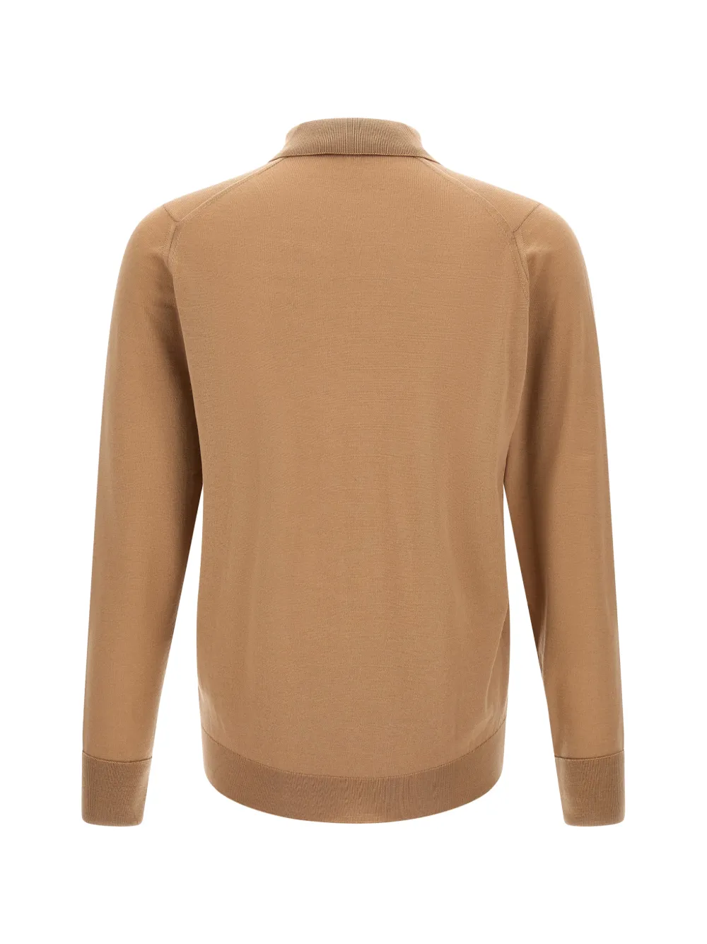 John Smedley Dorset merino wool polo shirt Beige