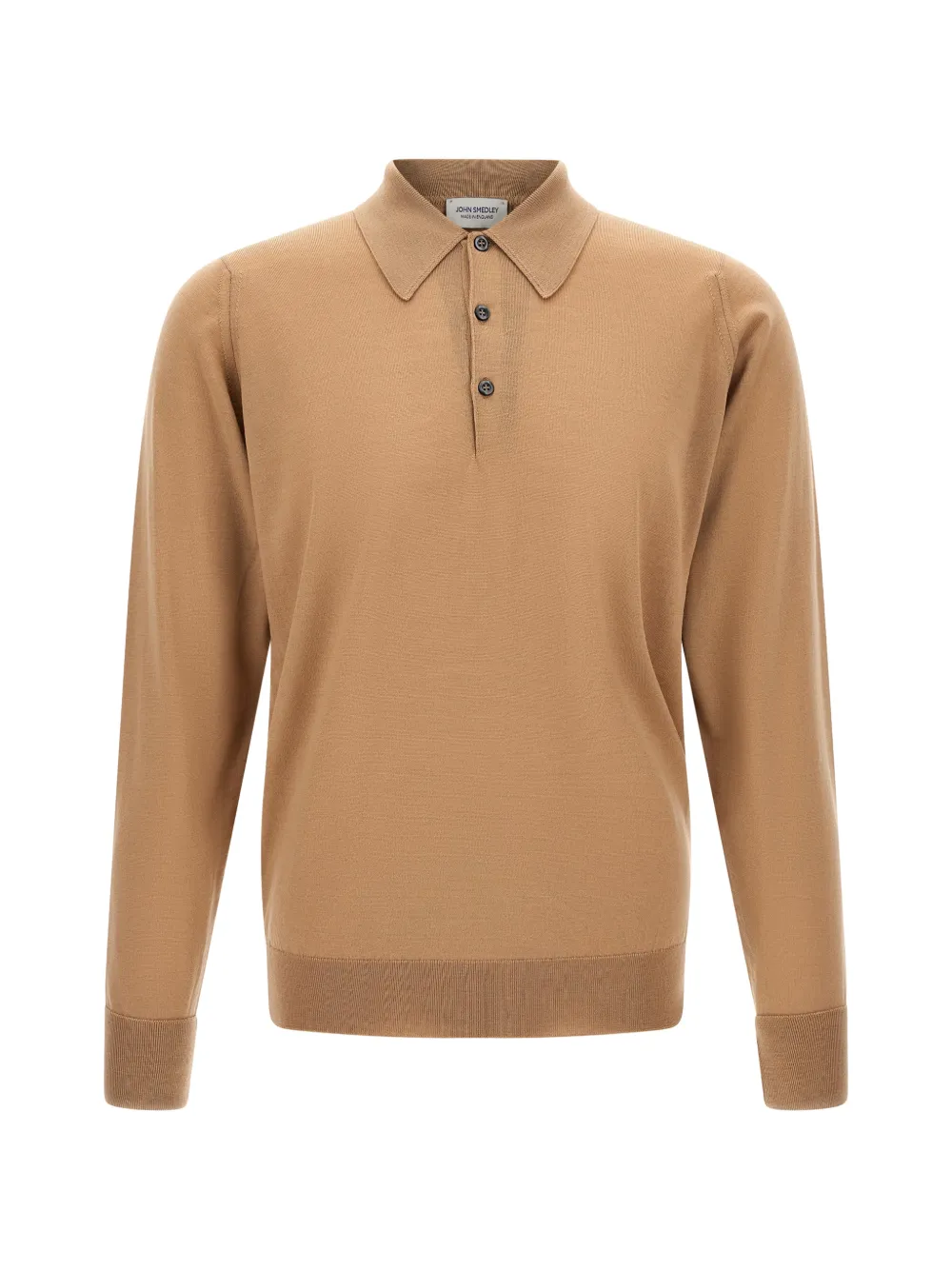 John Smedley Dorset merino wool polo shirt Beige