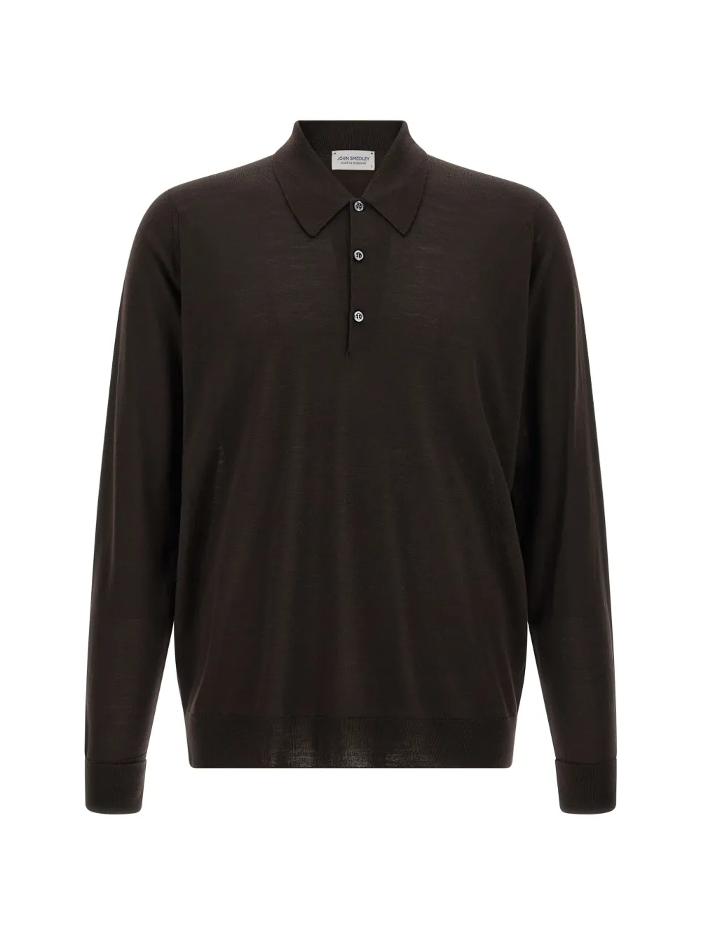 John Smedley Dorset long-sleeved polo shirt Bruin