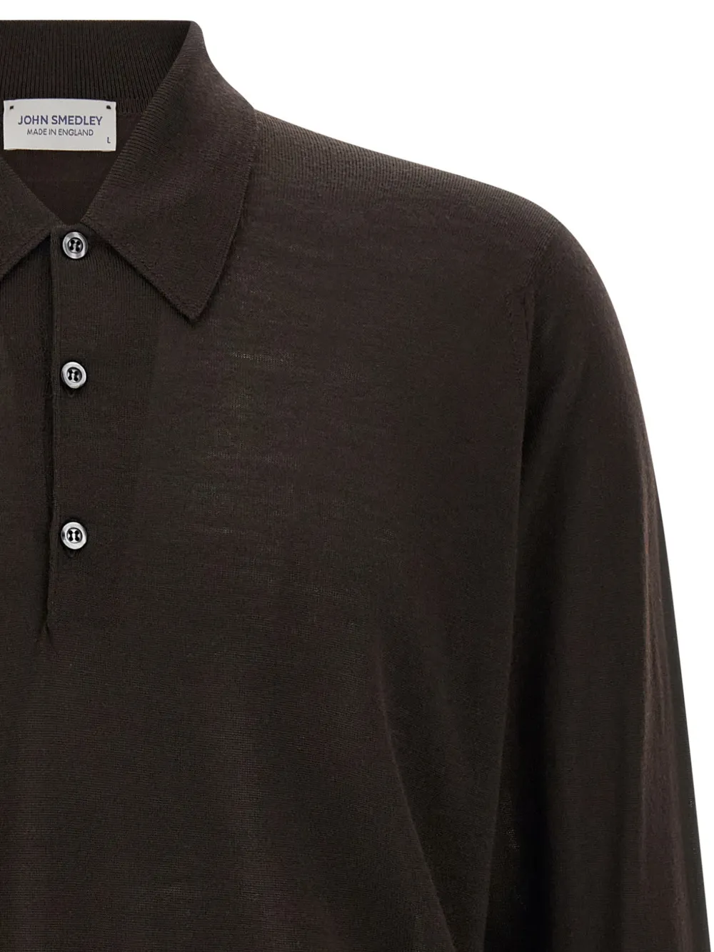 John Smedley Dorset long-sleeved polo shirt Bruin