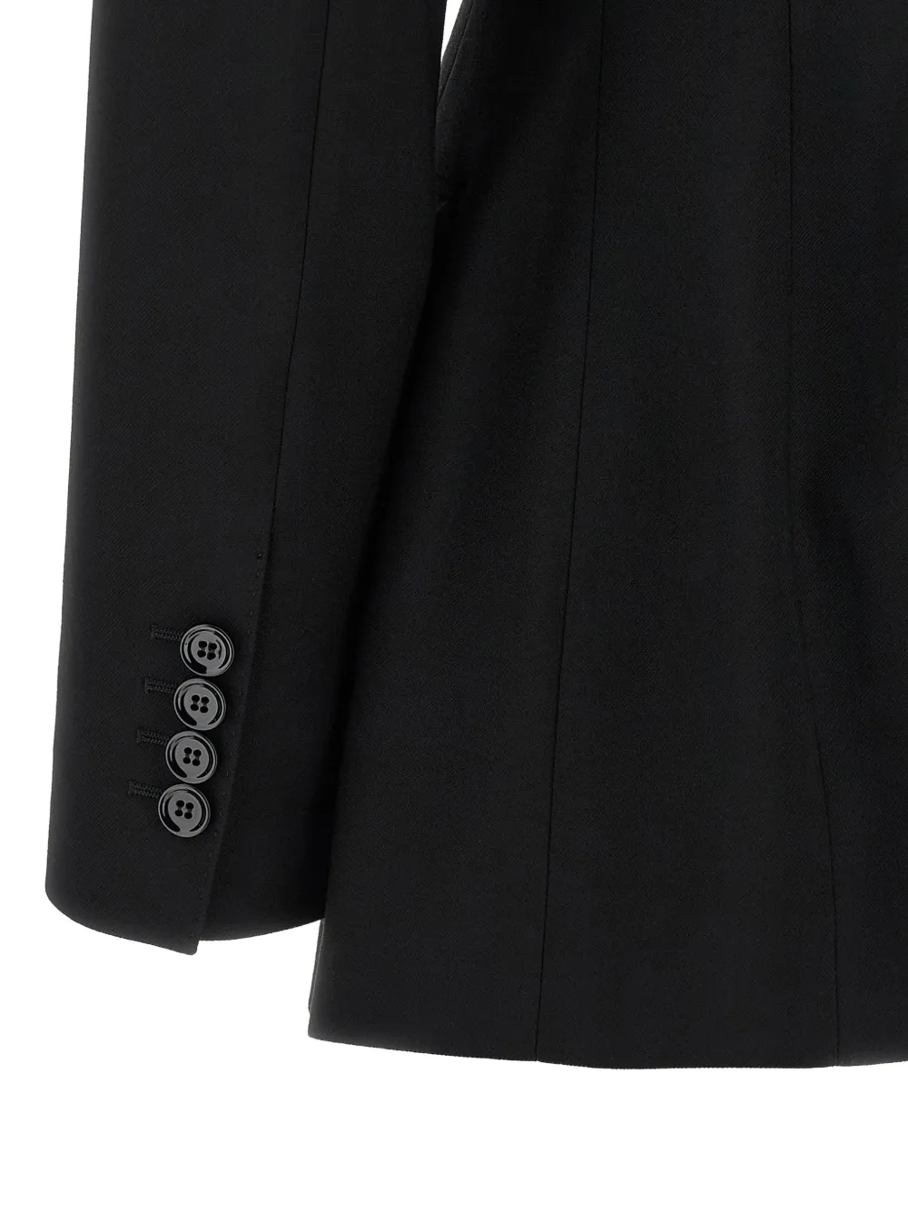 Dolce & Gabbana single-breasted peak-lapel blazer Zwart