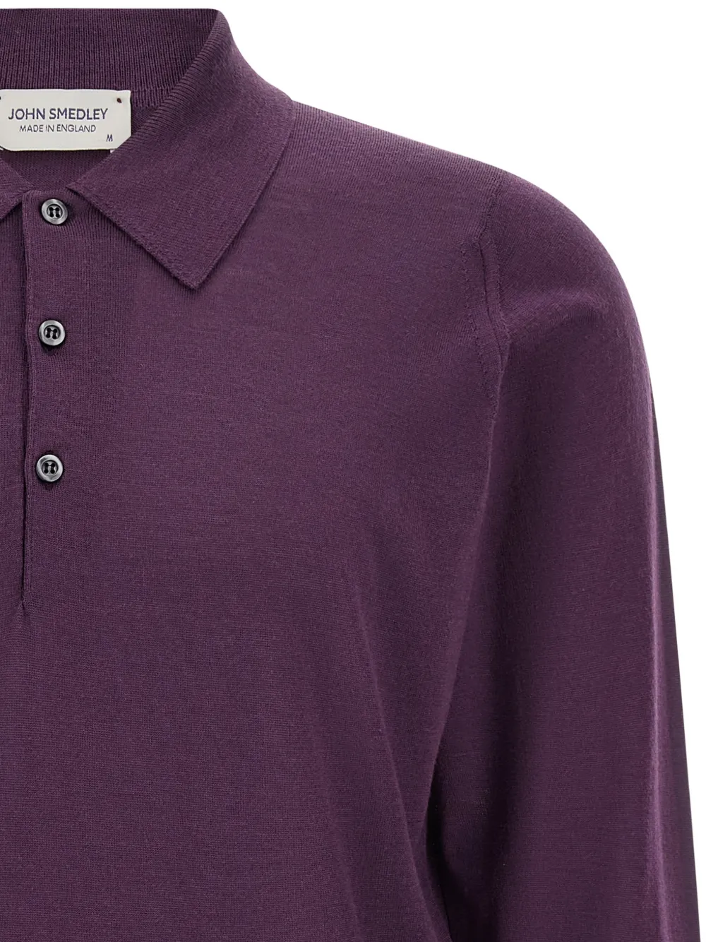 John Smedley Dorset long-sleeve polo shirt Paars