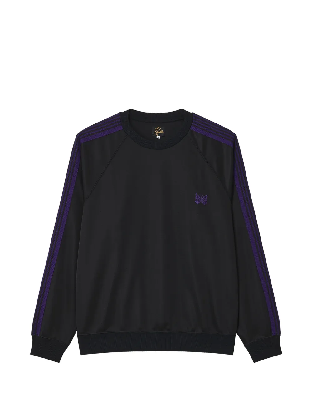 Needles logo-embroidered side-stripe sweatshirt - Noir