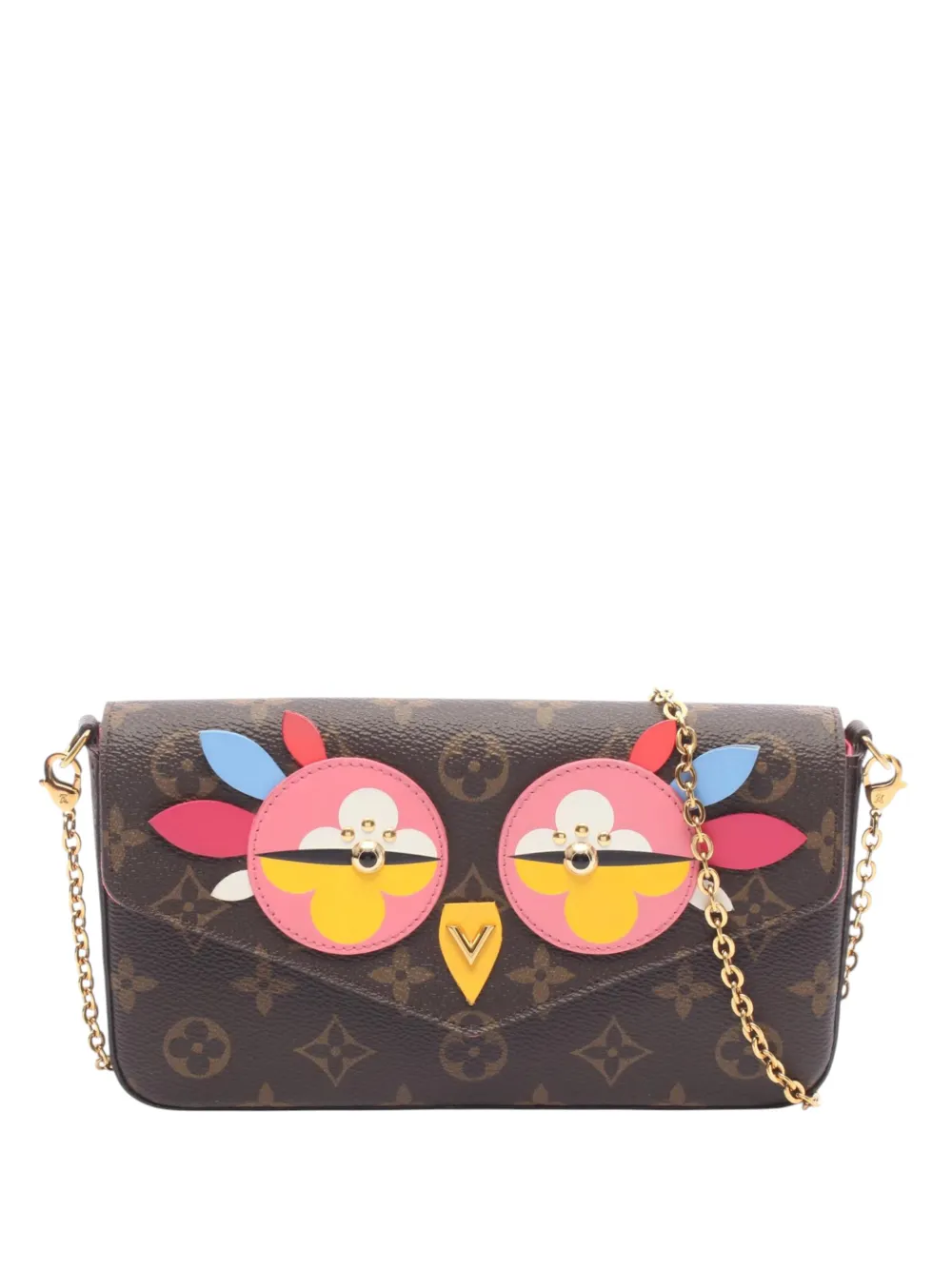 Louis Vuitton Pre-Owned 2016 Limited Edition Monogram Lovely Birds Pochette Felicie crossbody bag - Marrone