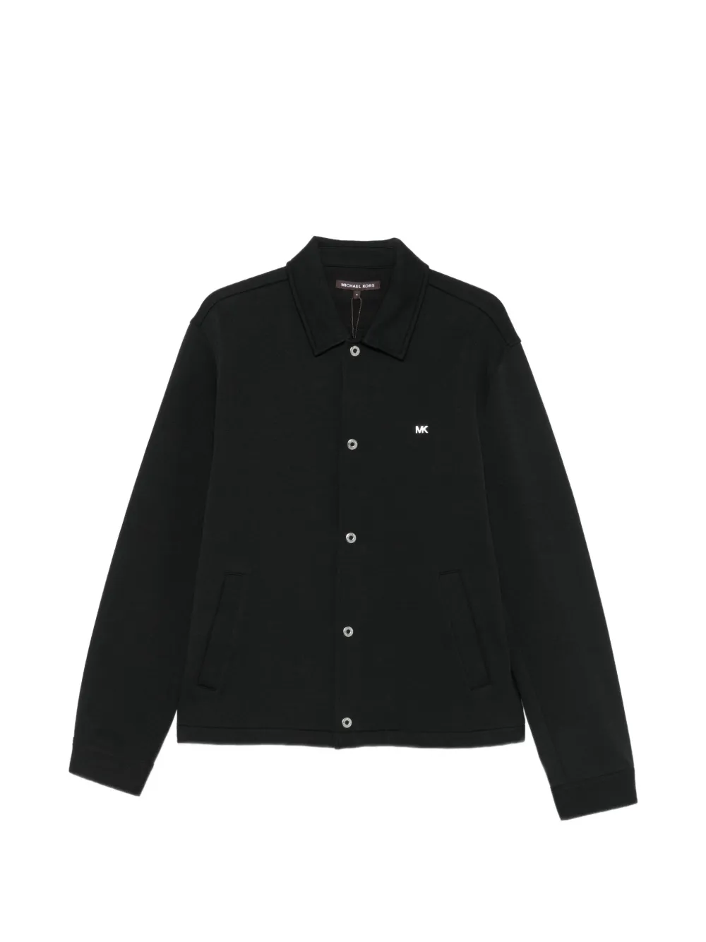 Michael Kors logo-plaque press-stud shirt Zwart