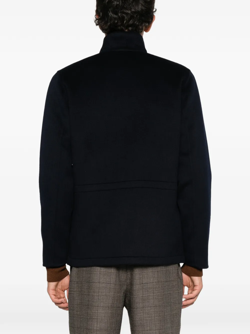 ASPESI flap-pocket wool jacket Blauw