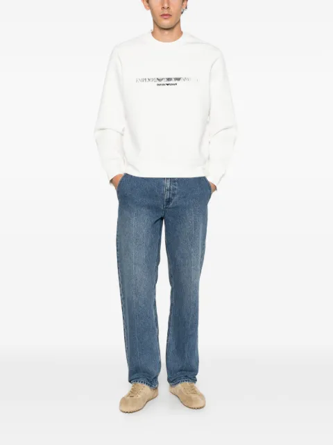 Emporio Armani logo-print crew-neck sweatshirt
