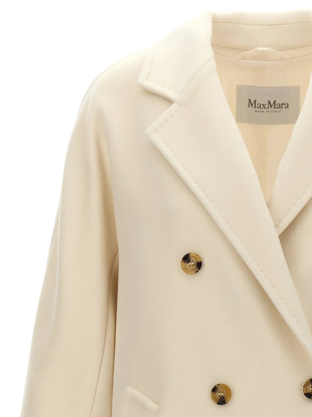 Max Mara short 101801 Icon coat white Wit